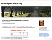 Tablet Screenshot of marketingstillmatters.wordpress.com