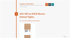 Desktop Screenshot of couponscodefinder.wordpress.com