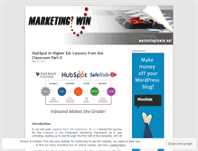 Tablet Screenshot of marketingtowin.wordpress.com