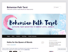 Tablet Screenshot of bohemianpathtarot.wordpress.com