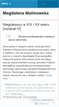 Mobile Screenshot of magdalenamalinowska.wordpress.com