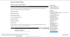 Desktop Screenshot of namesproject.wordpress.com