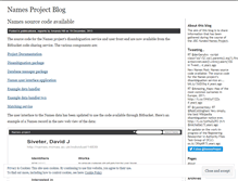 Tablet Screenshot of namesproject.wordpress.com