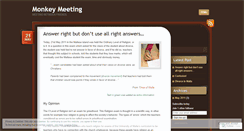 Desktop Screenshot of monkeymeeting.wordpress.com