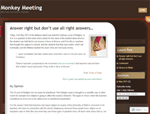 Tablet Screenshot of monkeymeeting.wordpress.com