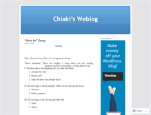 Tablet Screenshot of chiaki051369.wordpress.com
