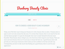 Tablet Screenshot of bunburybeauty.wordpress.com