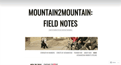 Desktop Screenshot of mountain2mountain.wordpress.com