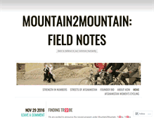 Tablet Screenshot of mountain2mountain.wordpress.com