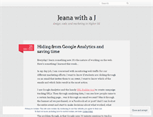 Tablet Screenshot of jeanawithaj.wordpress.com