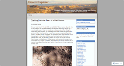 Desktop Screenshot of desertexplorer.wordpress.com