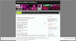 Desktop Screenshot of kritischeinitiative.wordpress.com