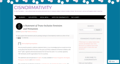 Desktop Screenshot of cisnormativity.wordpress.com