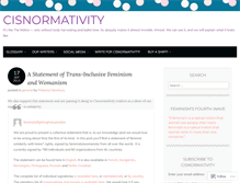 Tablet Screenshot of cisnormativity.wordpress.com