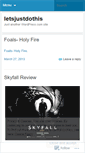 Mobile Screenshot of letsjustdothis.wordpress.com