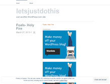 Tablet Screenshot of letsjustdothis.wordpress.com