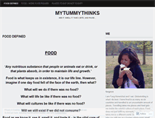 Tablet Screenshot of mytummythinks.wordpress.com