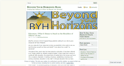 Desktop Screenshot of beyondyourhorizons.wordpress.com