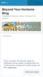 Mobile Screenshot of beyondyourhorizons.wordpress.com