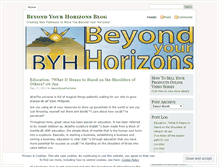 Tablet Screenshot of beyondyourhorizons.wordpress.com