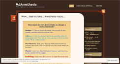 Desktop Screenshot of mdanesthesia.wordpress.com