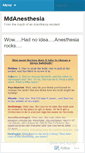 Mobile Screenshot of mdanesthesia.wordpress.com