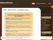 Tablet Screenshot of mdanesthesia.wordpress.com