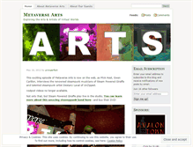 Tablet Screenshot of metaversearts.wordpress.com
