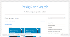 Desktop Screenshot of pasigriverwatch.wordpress.com