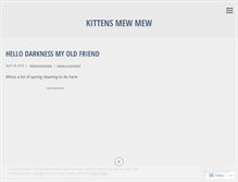 Tablet Screenshot of kittensmewmew.wordpress.com