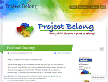 Tablet Screenshot of projectbelong.wordpress.com