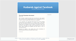 Desktop Screenshot of husbandsagainstfacebook.wordpress.com