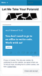 Mobile Screenshot of letmetakeyourpolaroid.wordpress.com