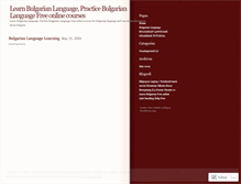 Tablet Screenshot of learnbulgarianfree.wordpress.com