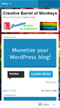 Mobile Screenshot of creativebarrelofmonkeys.wordpress.com