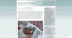Desktop Screenshot of mylifeaftermiscarriage.wordpress.com