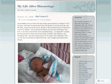 Tablet Screenshot of mylifeaftermiscarriage.wordpress.com