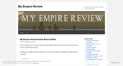 Desktop Screenshot of myempirereview.wordpress.com