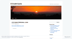 Desktop Screenshot of ecreditcards.wordpress.com