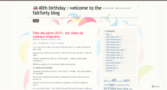 Desktop Screenshot of 40thbirthday.wordpress.com