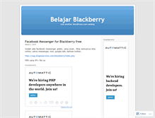 Tablet Screenshot of belajarblackberry.wordpress.com