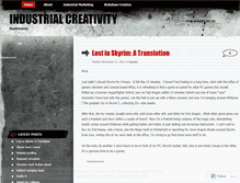 Tablet Screenshot of industrialcreative.wordpress.com