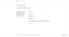 Desktop Screenshot of lepyqi.wordpress.com