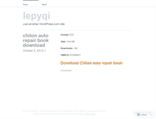 Tablet Screenshot of lepyqi.wordpress.com