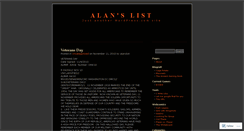 Desktop Screenshot of alanslist.wordpress.com