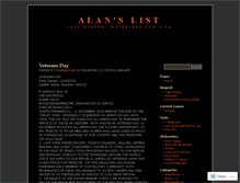 Tablet Screenshot of alanslist.wordpress.com