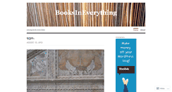 Desktop Screenshot of booksineverything.wordpress.com