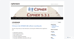 Desktop Screenshot of cipherware.wordpress.com