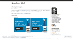 Desktop Screenshot of notesfrombabel.wordpress.com