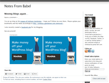 Tablet Screenshot of notesfrombabel.wordpress.com